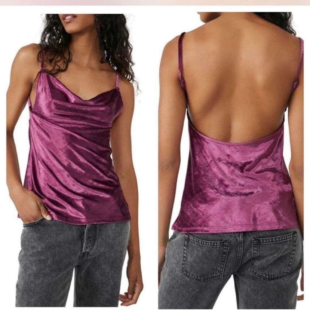 Free-people Women's Purple and Pink Blouse